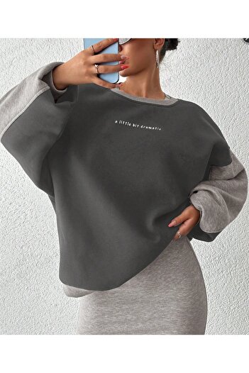 Mood Lab Φούτερ Relaxed Fit Slogan με στάμπα Raster μεγάλου μεγέθους