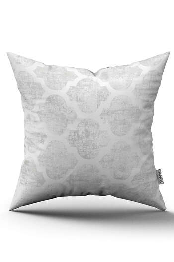 Cango Home White Gray Decorative Abstract Patterned Digital Printed Throw Pillow Cover - Ylms103