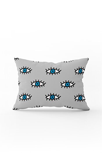 Cango Home Double Sided 35x50 Gray Blue Eye Patterned Throw Pillow Pillow Case - Cgh247-3550