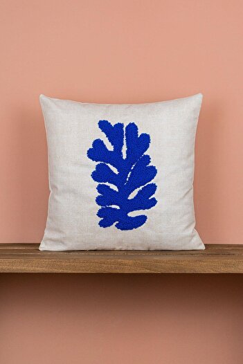 Cango Home Blue Coral Marine Patterned Punch Cushion CGH1359