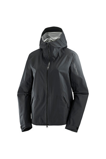 Salomon Outerpath 2.5L Wp Women Black Raincoat Women Outdoor Jacket Lc2207100