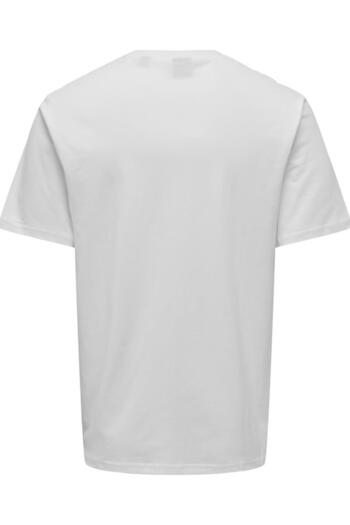 Only & Sons Lamer Life Men's White T-Shirt (22028168-BW)