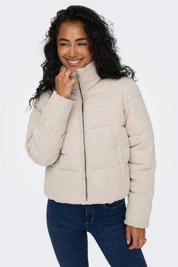 ONLY ONLINE DOLLY CORDUROY PUFFER CC OTW STONE