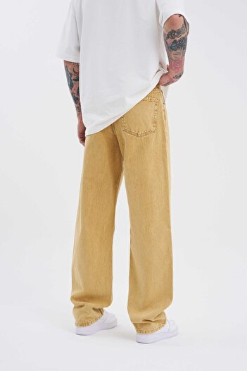Machinist Erkek Relaxed Baggy Jean Efektli Golden Pantolon
