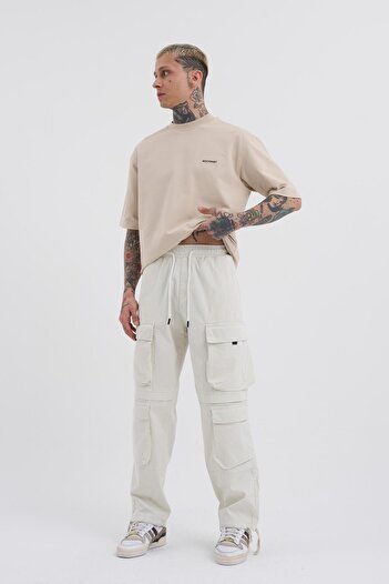 Machinist Men's Baggy Stone Jeans - Cargo Pocket Opened