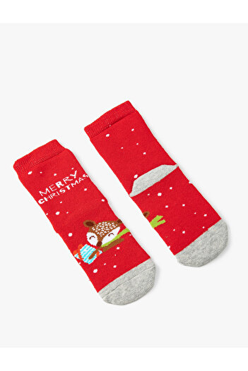 Koton New Year's Patterned Towel and Socks Set