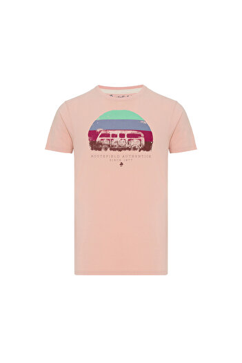 ROUTEFIELD Trav Men's Pink T-Shirt Men's T-Shirt Rftrav23
