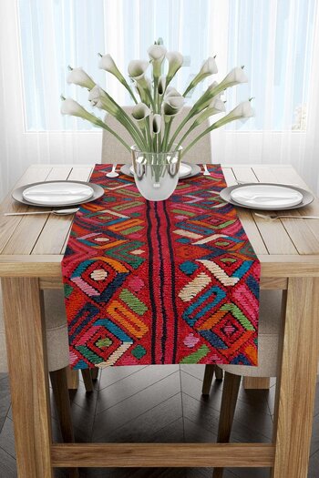 Cango Home Red Ethnic Pattern Digital Printed Runner Otyk352-Rn