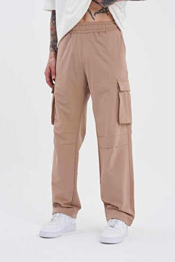 Machinist Beige Men's Parachute Pants