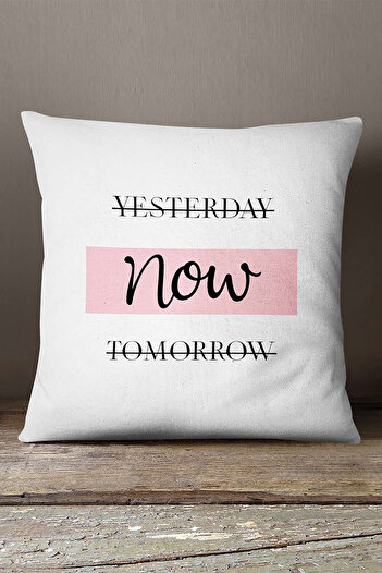 INSENSE HOME Catifea Babyface Alb Negru Modern Ieri Mai târziu Scrisă Husă decorativă de scris - Cgh281