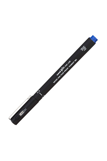 UNİ-BALL Uni-ball 0,3 mm Mavi Teknik Çizim Kalemi (3 Adet)