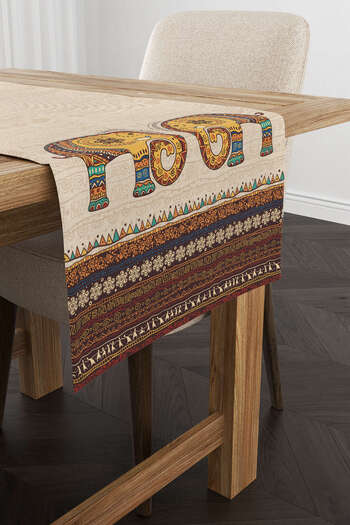 Cango Home Brown Ethnic Elephant Patterned Digital Printed Runner -cgh1265-rn