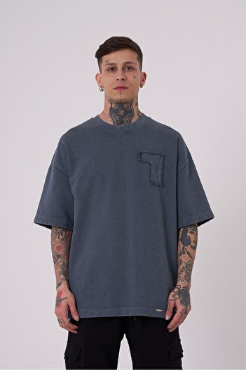 Machinist Ανδρικό μπλουζάκι Be Bold Be You Must Wash Oversize Ghost Cloudy