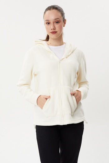 Twister Jeans Twister Jeans Zip Hood Waist Elastic Adjustable Fleece Sweat Jacket Bsw 1009
