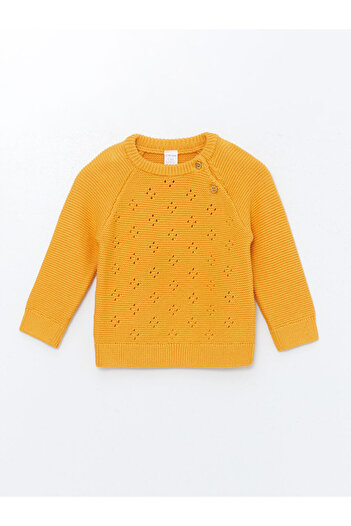 LC Waikiki Lcw Baby - Dark Yellow Crew Neck Sweatshirt and Pants for Baby Boy