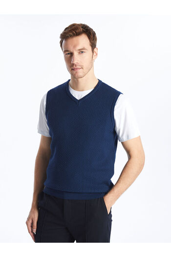 LC Waikiki Standard Mold V-Neck Men's Knitwear Sweater