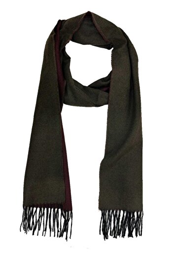 Kravatkolik Burgundy - Green Double Sided Men's Cashew K627