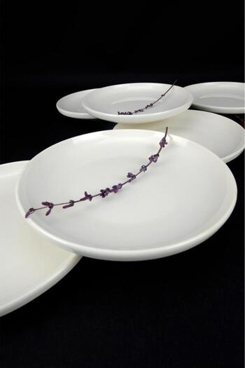 Digithome Semazen Set of 6 Porcelain Cake and Presentation Plates 17 cm Cream - Tl 4054475   C320.003