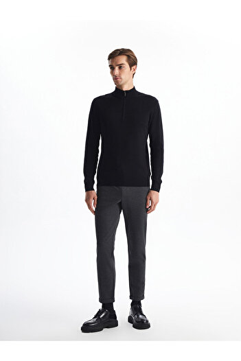 LC Waikiki Men's Knitwear Sweater - Stand Collar, Long Sleeve