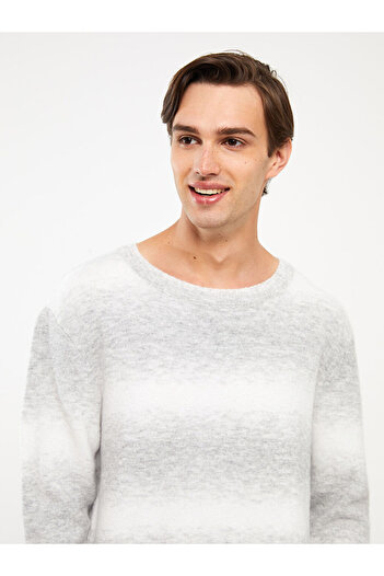 LC Waikiki Herren-Strickpullover mit Rundhalsausschnitt und langen Ärmeln – W39026z8