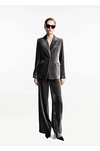 MANGO Woman Velvet fabric pants