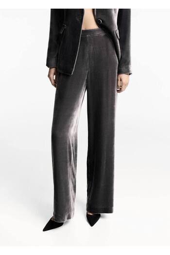 MANGO Woman Velvet fabric pants