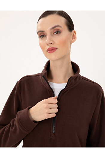 Pierre Cardin Brown Fleece Sweatshirt 50300846 -Vr029