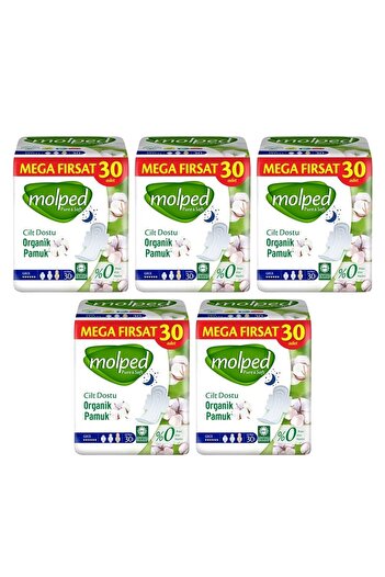 Molped Pure Soft Mega Opportunity Night Ultra 30 Pack 5 Pack