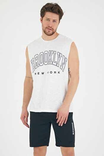 Superlife Superlife Men's Crew Neck Regular Fit Brooklyn Printed T-Shirt Spr22Ts116