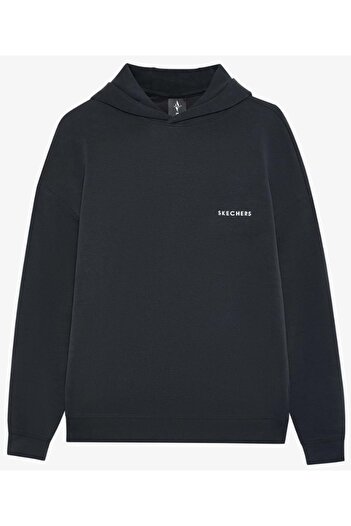 SKECHERS M Soft Touch Hoodie Sweatshirt S242156 Ανδρικό φούτερ με κουκούλα ΜΑΥΡΟ