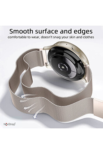 NovStrap Watch Gt5 46mm Gt5 Pro Gt4 46mm Gt3 46mm Gt3 Pro Gt3 Se Gt2 Uyumlu Kordon 22mm Metal Hasır