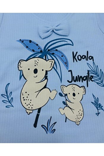 LemayBebek Koala Printed 2-Piece Set for Baby Boy - Top and Bottom Set