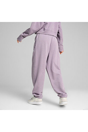 Puma Dare To Relaxed Washed Kadın Mor Eşofman Altı