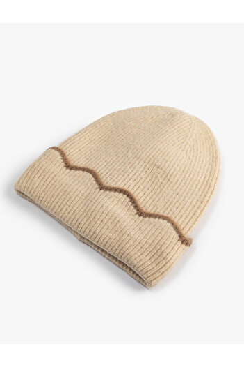 Koton Layered Knitted Beanie with Stitching Detail