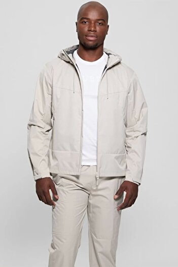 Guess Fawaris Wind Jacket Men's Beige Jacket Z4Bl06Wgfp0-H10U