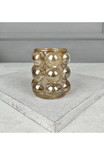 PEKİBU BUBBLE CAM BARDAK MUMLUK GOLD