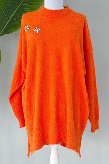 Missemramiss Angora Sweater 4224 - Stone Embroidered