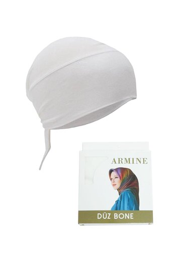 Armine Κρεμ χρώματος χωρίς ραφή βαμβακερό μονόχρωμο μπόνε - 03