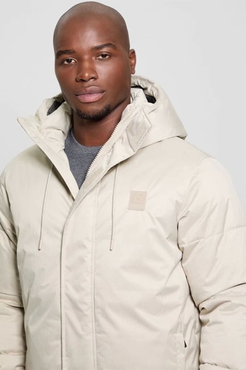 Guess Fawaris Padded Jacke Men's Beige Coat Z4Bl05Wgfp0-H10U