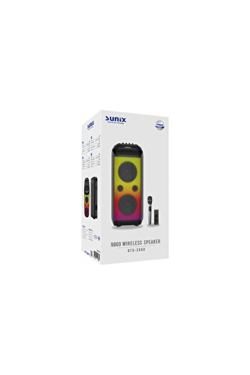 Sunix 120w 9000 Mah Su Geçirmez Çift Mikrofonlu Bluetooth Hoparlör Bts-x800