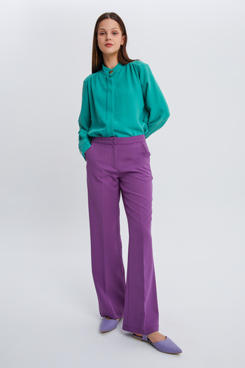 ALLDAY Dark Purple Pocket Wide Leg Trousers