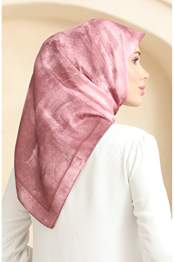 sefamerve Pink Crystal Scarf - 19095-30 Model