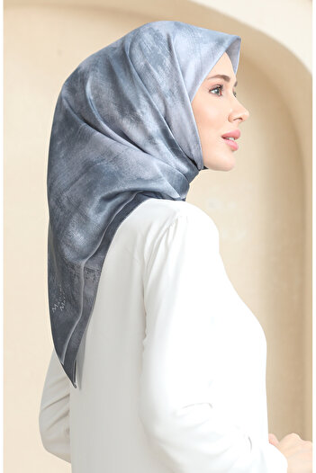 sefamerve Black Crystal Scarf - 19095-01 Model