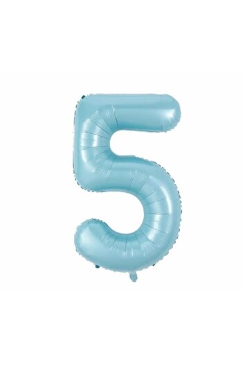 Deniz Party Store Mavi 5 Beş Yaş Folyo Balon 34 Inç 76-80 Cm
