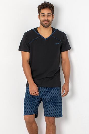 Doremi Men's Short Sleeve Pajama Set