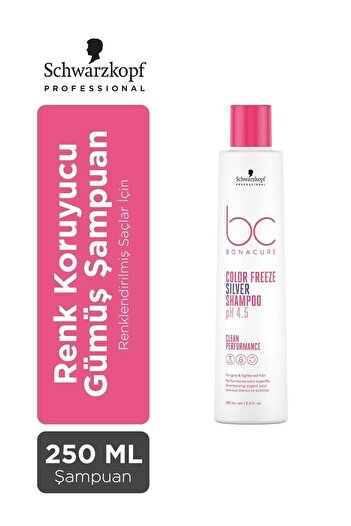 Bonacure Color Freeze Sılver Shampoo - İstenmeyen Sıcak Alt Tonları Nötralize Etmeye Yardımcı Şampuan 250 ml.