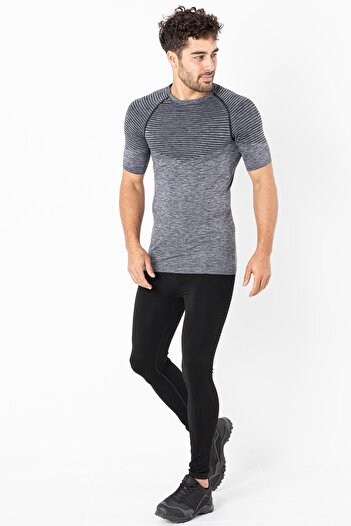MioFit Men's Active Melange Short Sleeve Seamless Sports T-Shirt