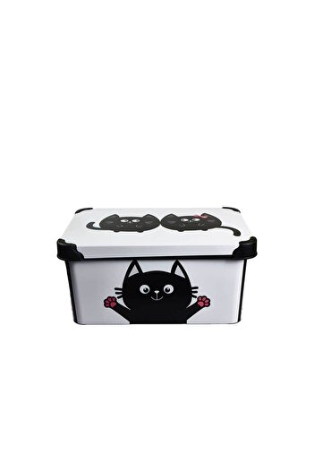 QUTU Style Box Meow Patterned 10 L Storage Box