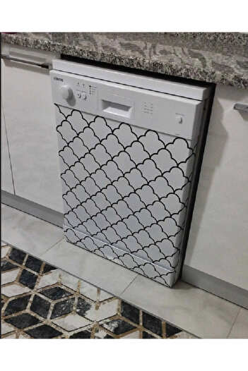 Bigaimaj Buzdolabı Siyah Ve Bulaşık Makinesi Kapak Sticker Kendinden Yapışkanlı Folyo Kaplama