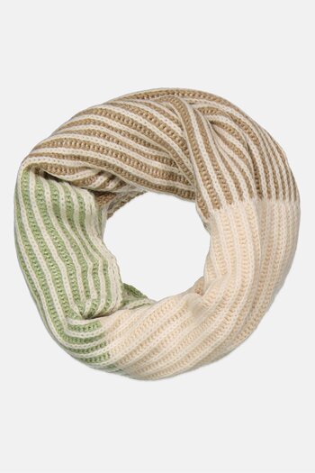 s.Oliver Women Knitted Scarf 74 x 133 cm, Beige Combo